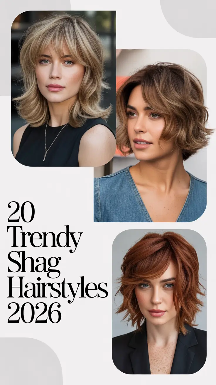 Trendy Shag Hairstyles 2026: Modern Shag Cuts With Bangs, Layers, and Movement