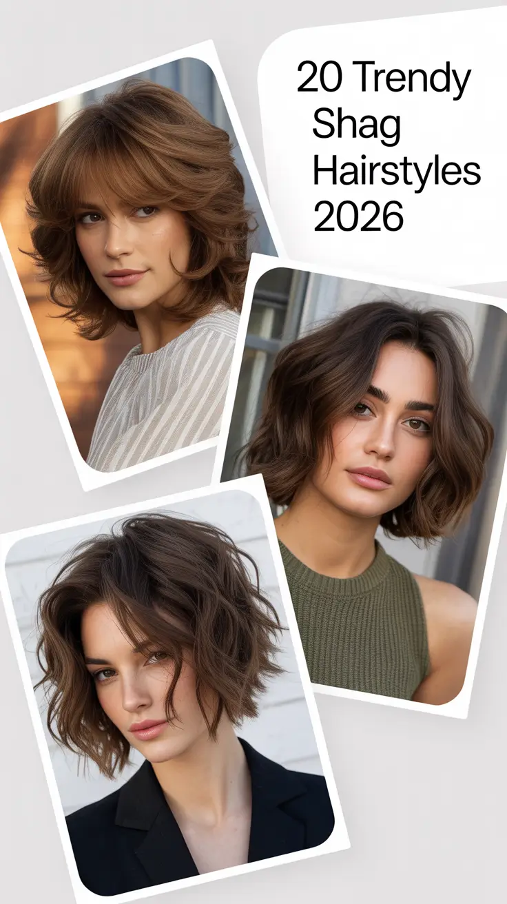 Trendy Shag Hairstyles 2026: Modern Shag Cuts With Bangs, Layers, and Movement