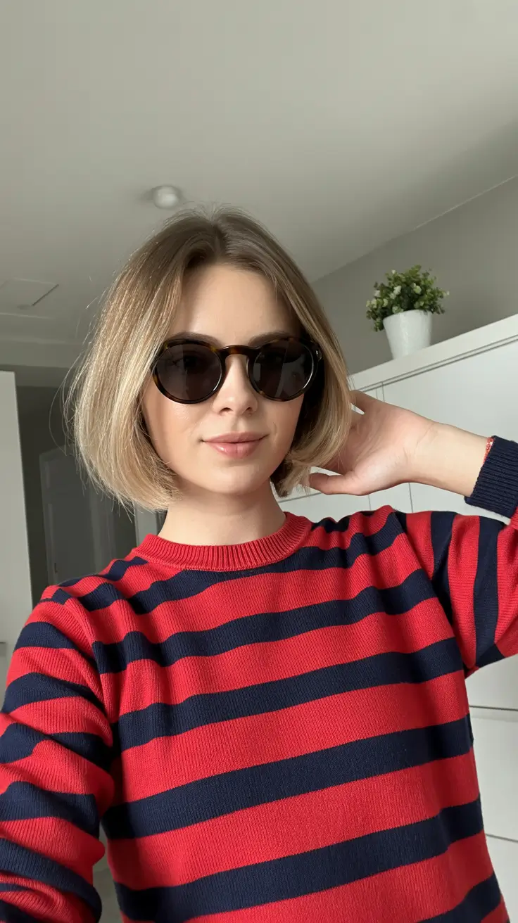 short haircuts for women French-Inspired Bob with Natural Texture