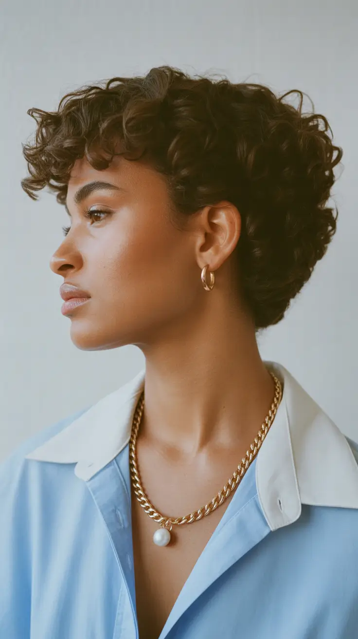 short haircuts for black women Retro Coils with Sculpted Volume