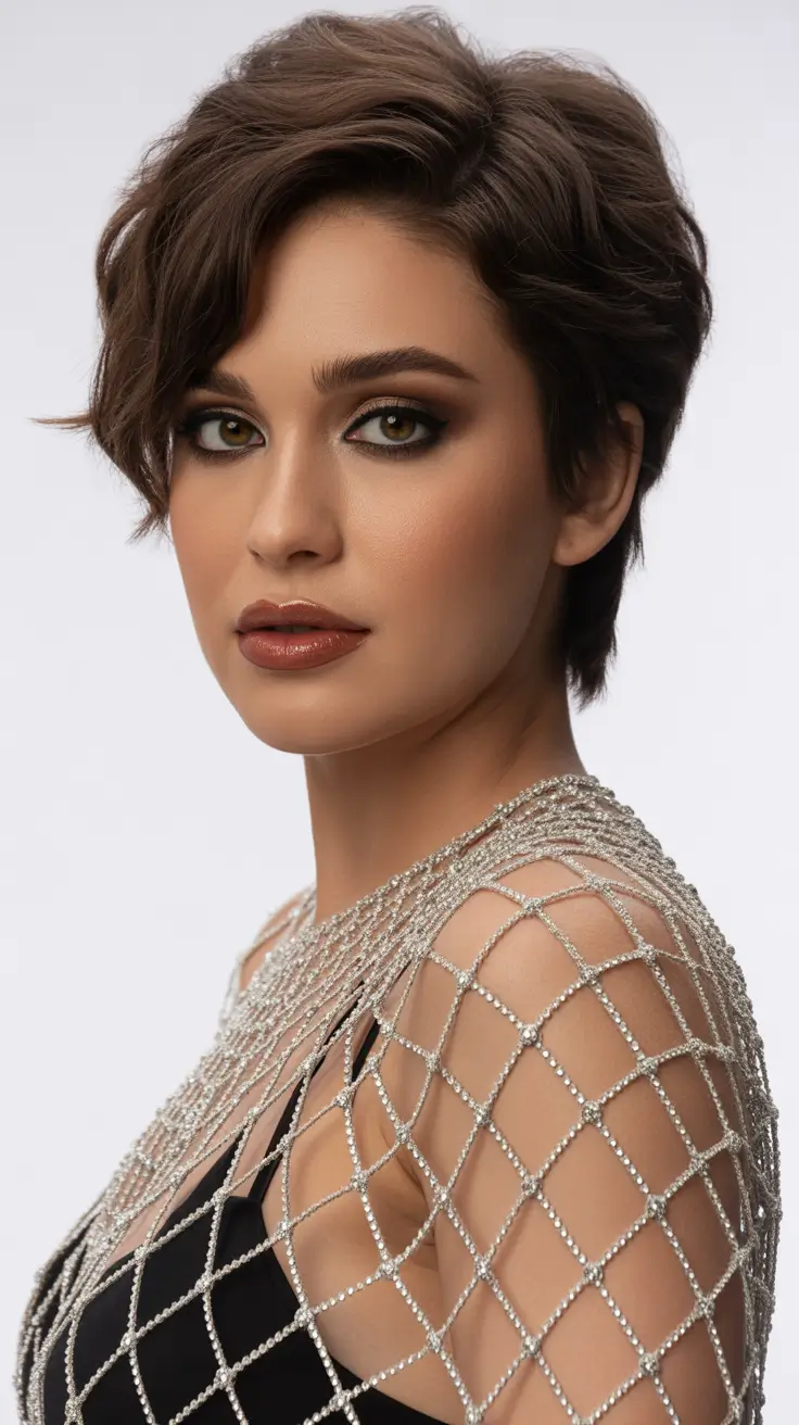 short haircuts for women Textured Pixie Drama with Tousled Layers
