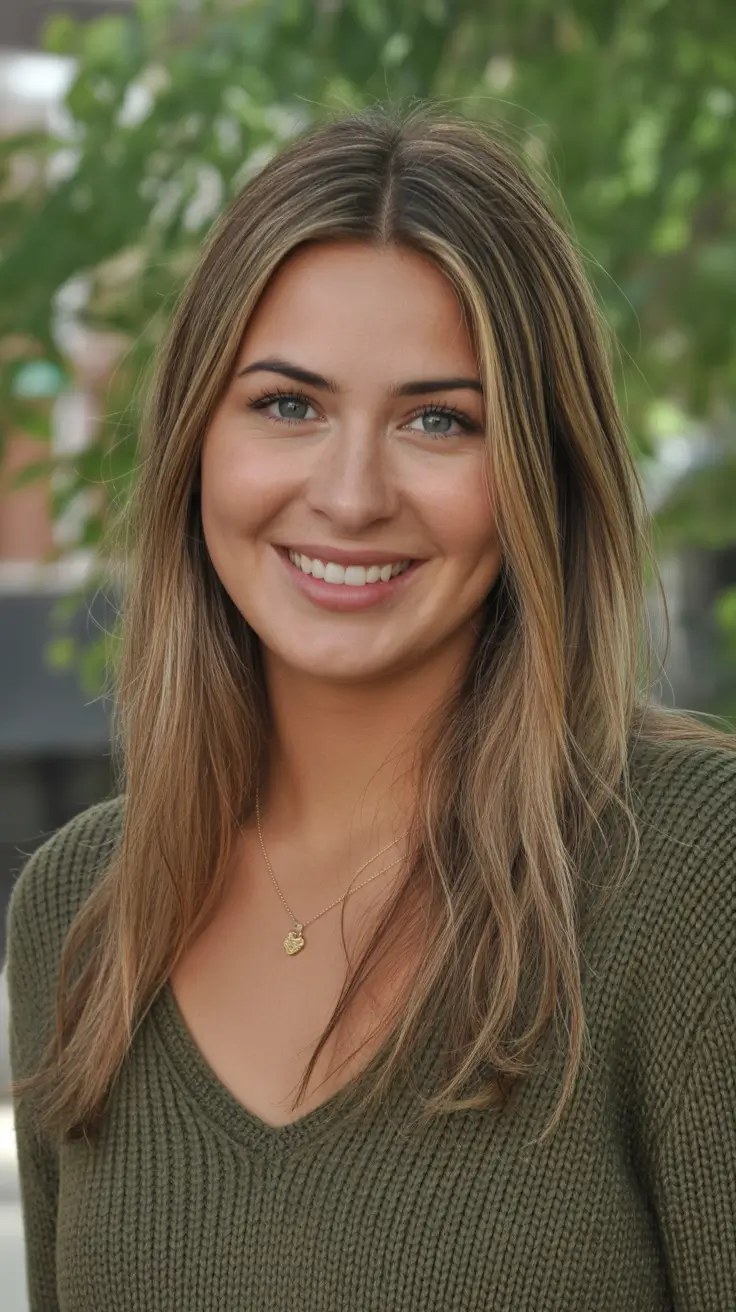 Trendy straight hairstyles 2026 - Soft Glow Straight with Subtle Lowlights