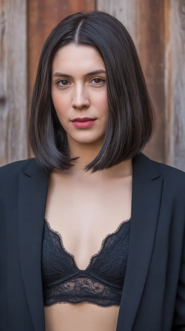 Trendy straight hairstyles 2026 - Contoured Straight Bob with Polished Edges