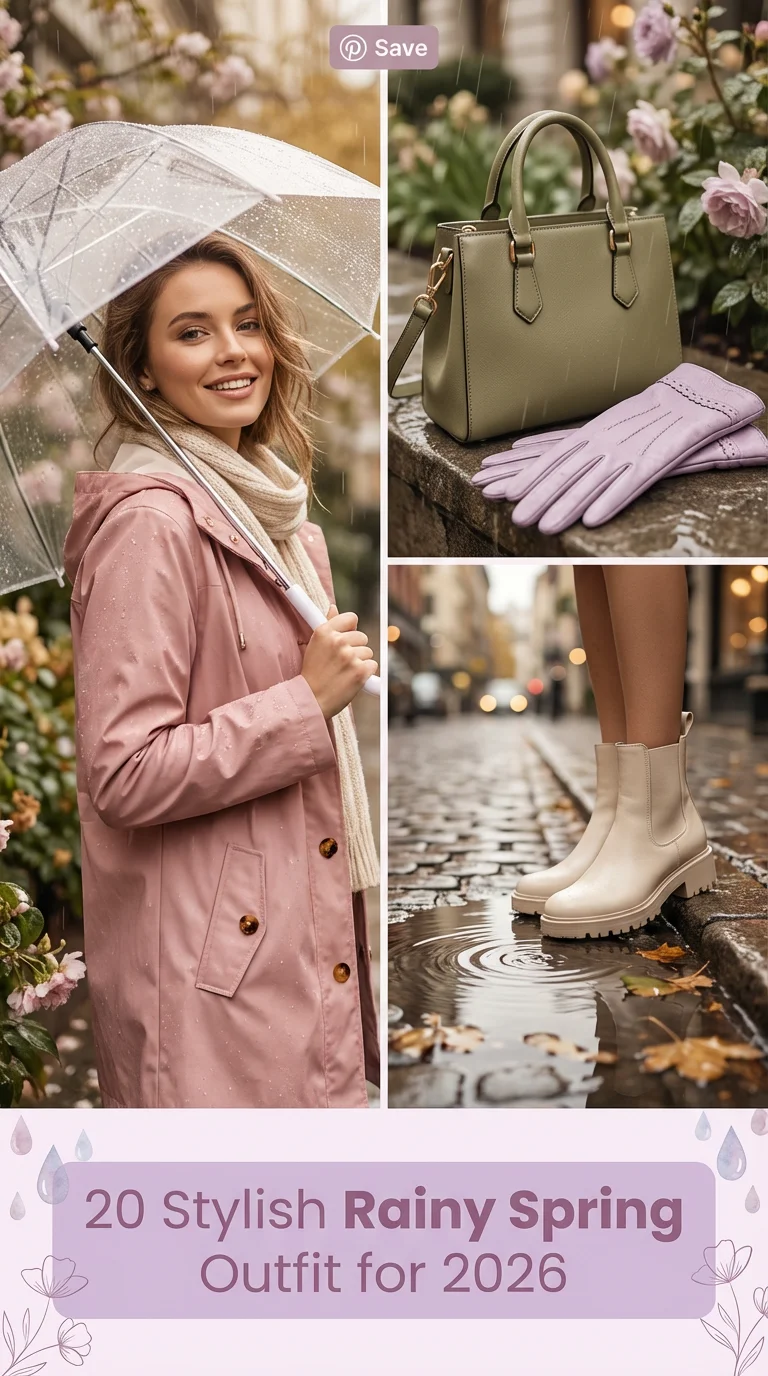 Stylish Rainy Spring Outfit for 2026: Fresh Chic Ideas for Cozy & Aesthetic Rainy Days