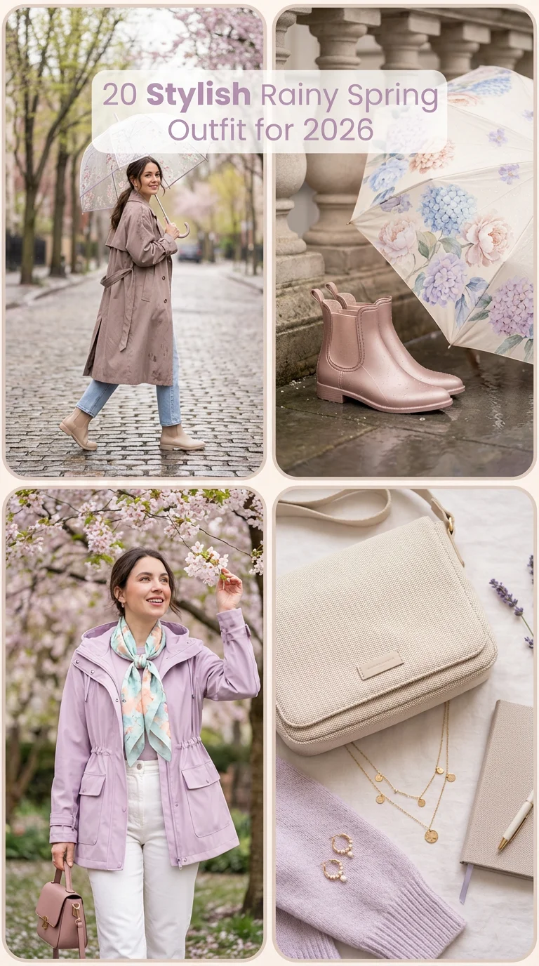 Stylish Rainy Spring Outfit for 2026: Fresh Chic Ideas for Cozy & Aesthetic Rainy Days