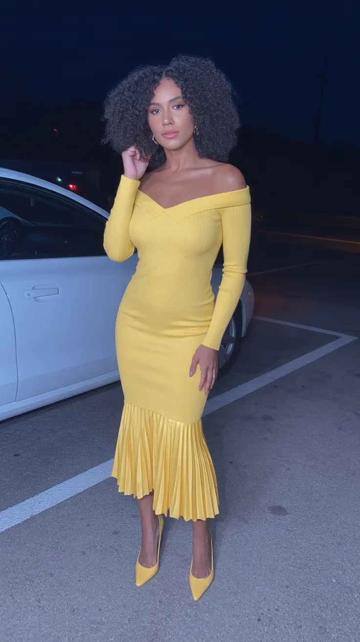 comfy spring outfits for women 2026 Monochrome Elegance in Sunshine Yellow