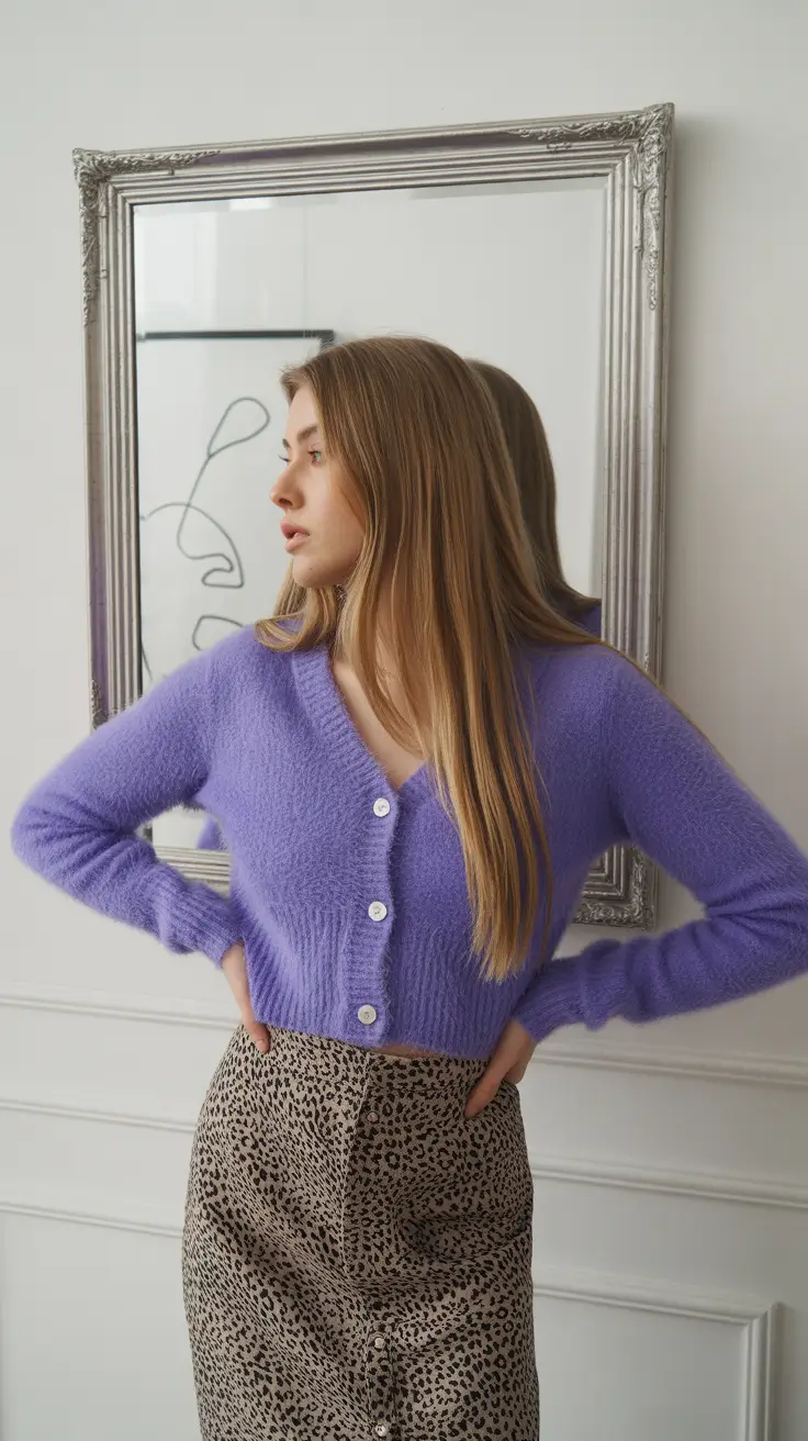 comfy spring outfits for women 2026 Lilac Textures With Subtle Animal Prints