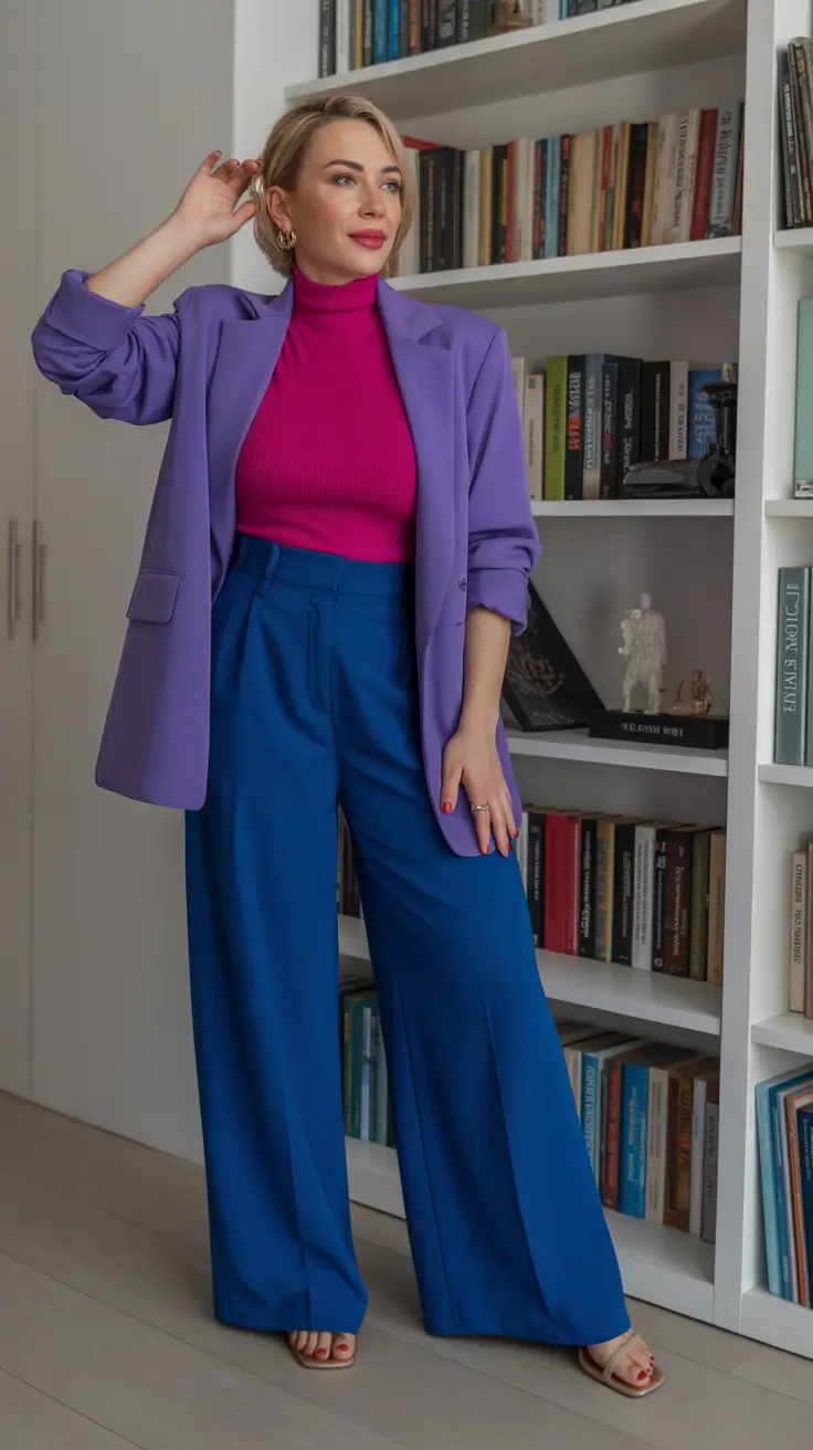 comfy spring outfits for women 2026 Bold Color Blocking for Confidence Days