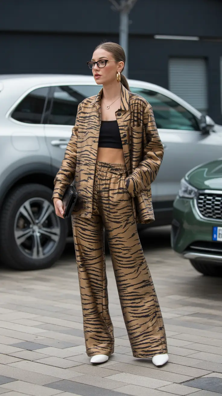 spring outfits streetwear y2k Print-On-Print Power with Relaxed Streetwear Lines