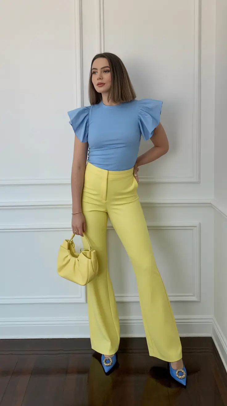 spring outfits streetwear y2k Pastel Tailoring with Sunshine Energy