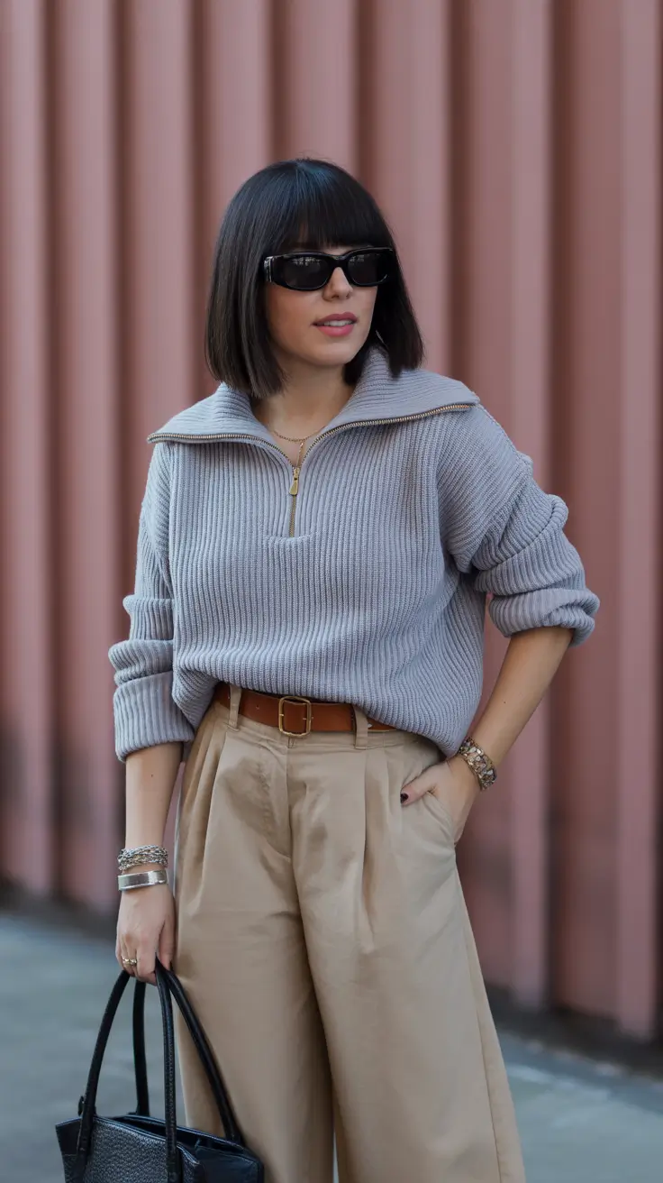 spring outfits streetwear y2k Relaxed Neutrals with Tailored Ease