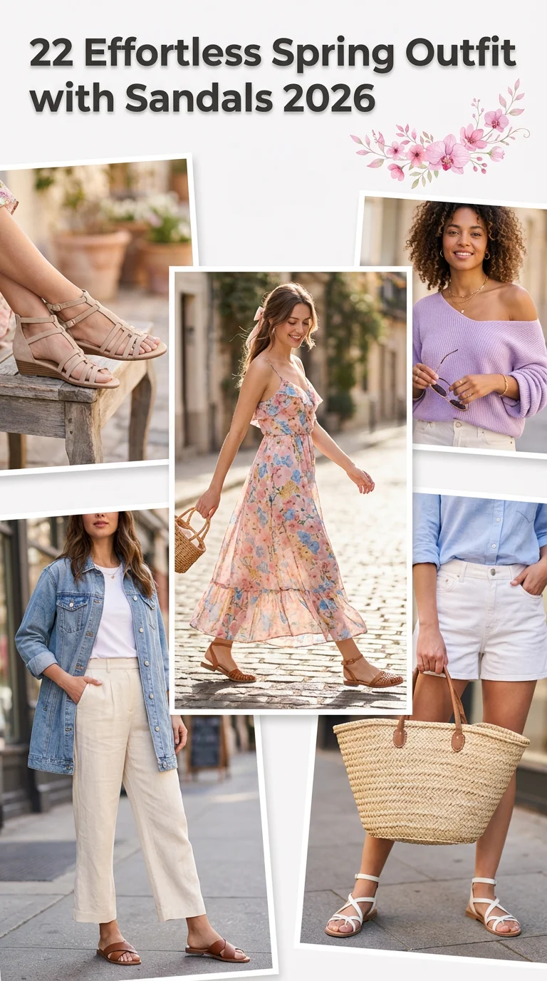 Effortless Spring Outfit With Sandals 2026: Fresh, Casual & Cute Seasonal Looks