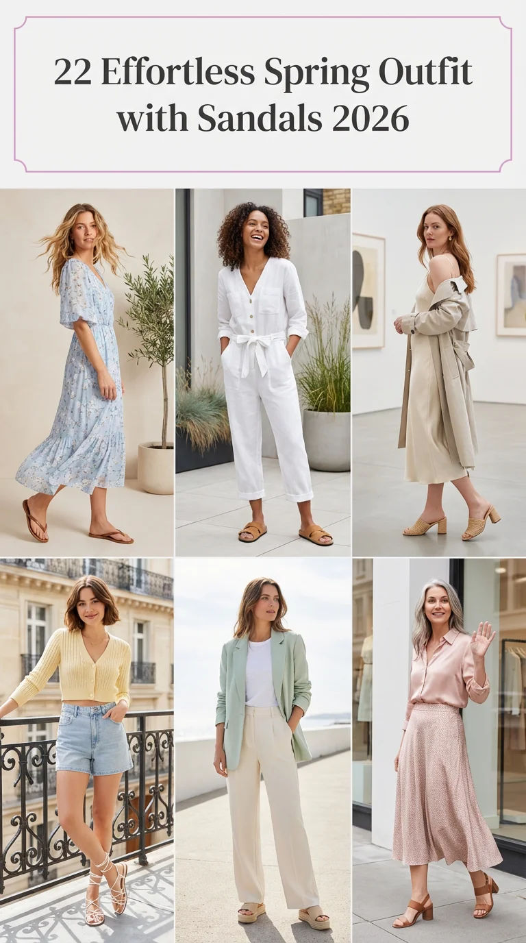 Effortless Spring Outfit With Sandals 2026: Fresh, Casual & Cute Seasonal Looks