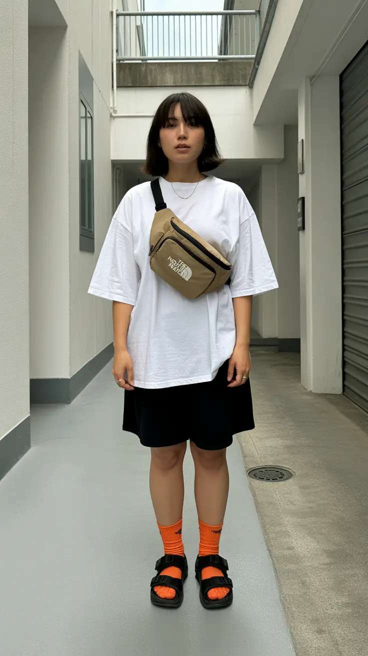 spring outfit sandals Sporty Ease With Pops of Color