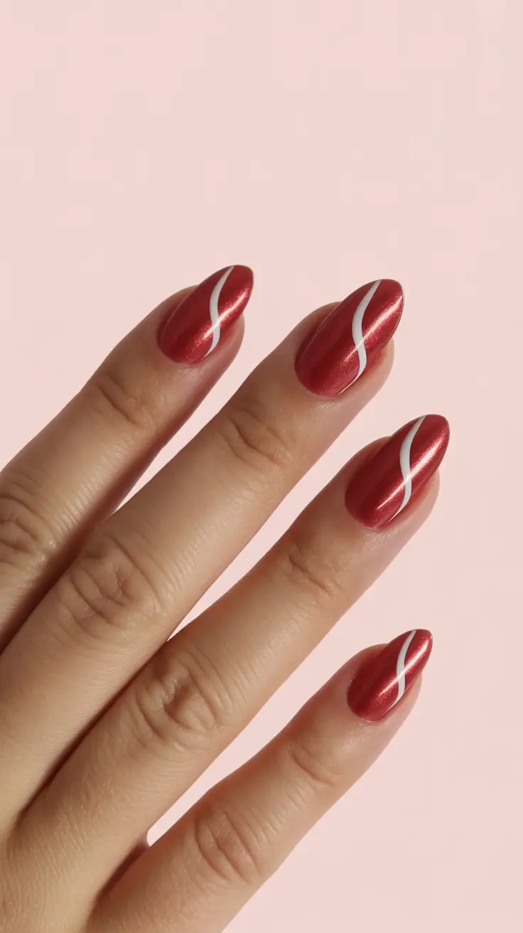 february nails ideas Molten Red With a Clean Curve