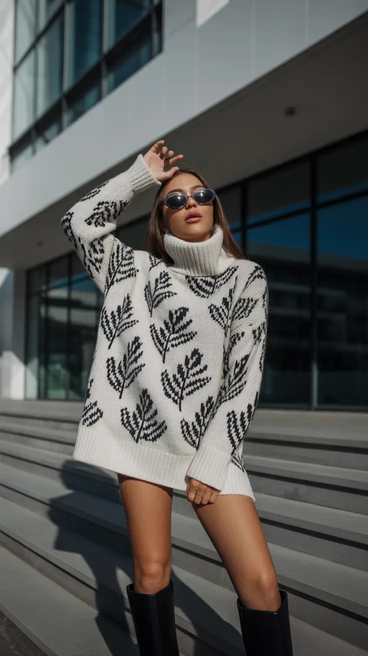 February outfits ideas 2026 Oversized Knit Minimalism With a Modern Edge