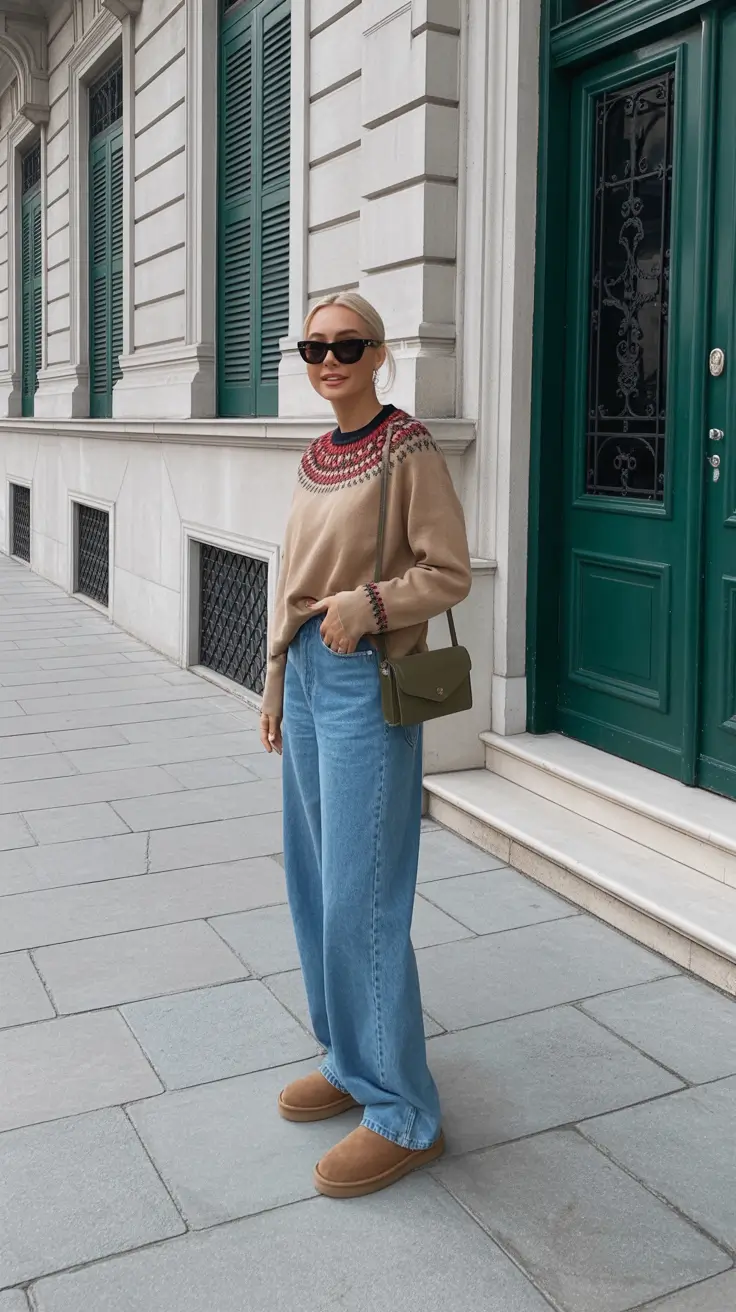 February outfits ideas 2026 Fair Isle Nostalgia With Easy Modern Comfort