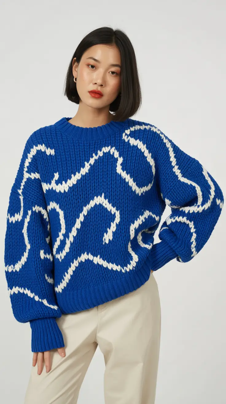 February outfits ideas 2026 Bold Knit Energy for Cold Days