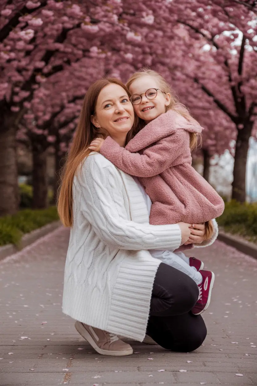 modern spring family pictures outfits 2026 Blush Textures for Soft and Cozy Spring Portraits