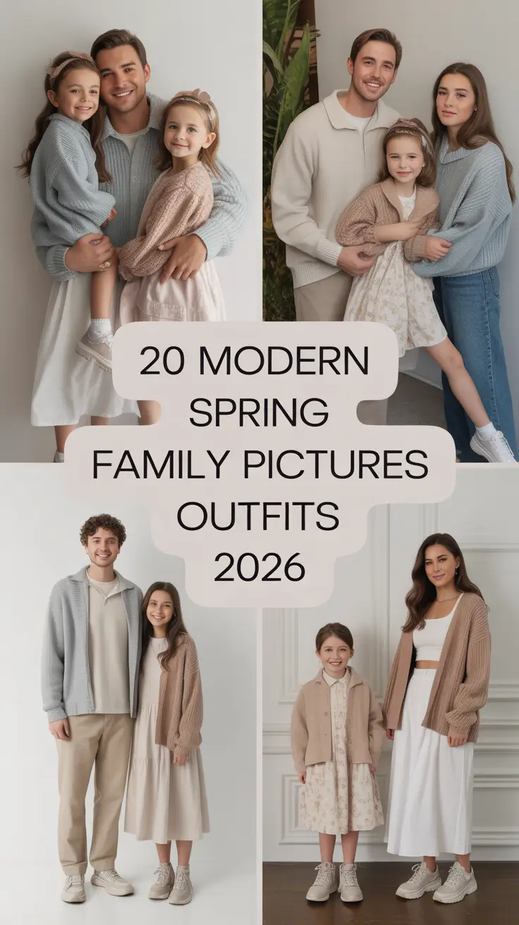Modern Spring Family Pictures Outfits 2026: Fresh Colors & Inspiring Styling Ideas