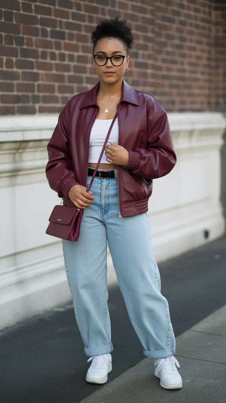 early spring outfits 2026 Soft Leather And Light Denim Energy