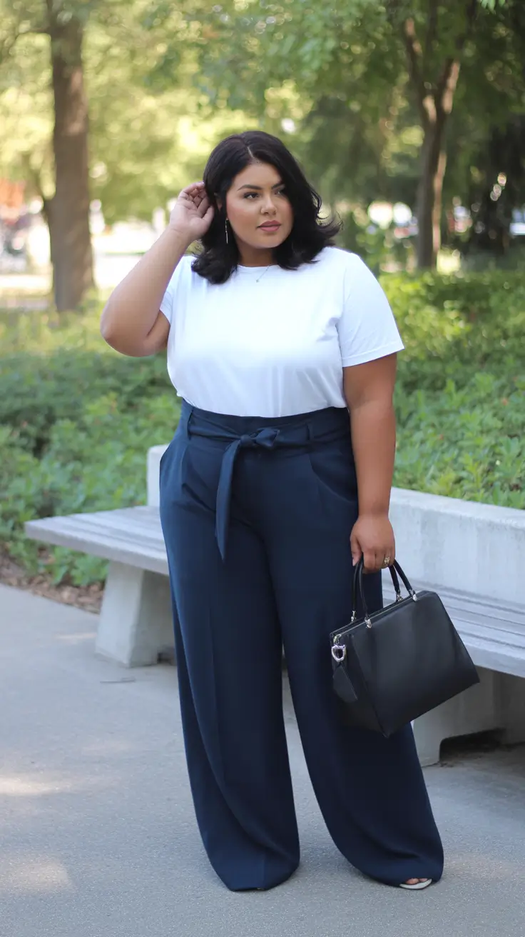 plus size spring outfits 2026 Navy Blue Ease for Elevated Everyday Dressing