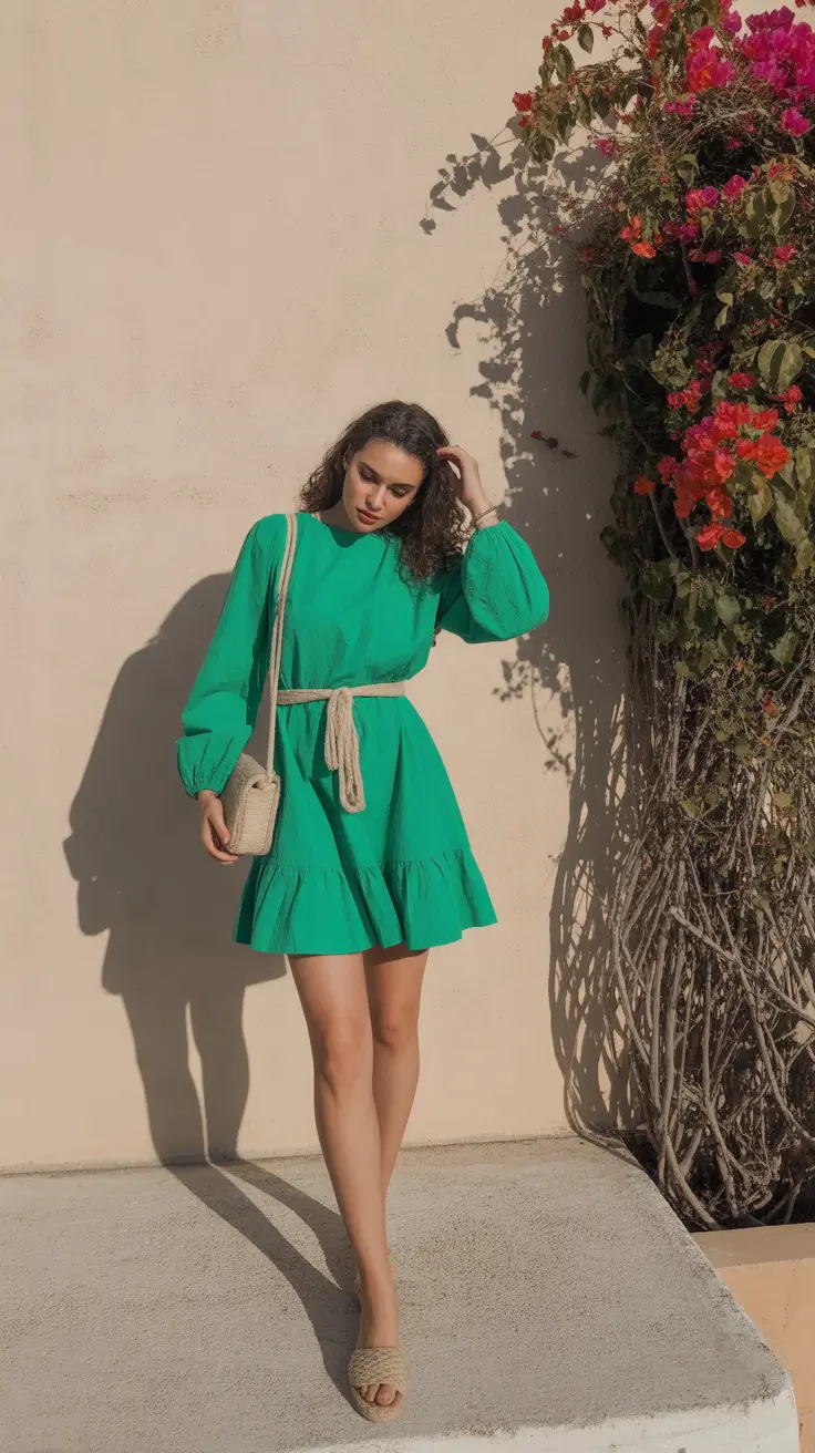 must-have-spring-break-outfit-2026-Emerald-Green-Ease-for-Relaxed-Travel-Days