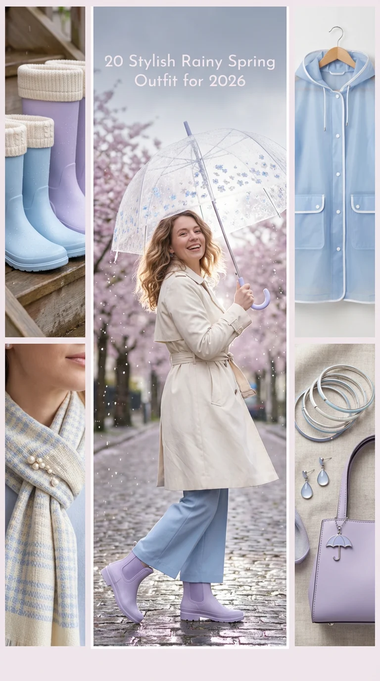 Stylish Rainy Spring Outfit for 2026: Fresh Chic Ideas for Cozy & Aesthetic Rainy Days
