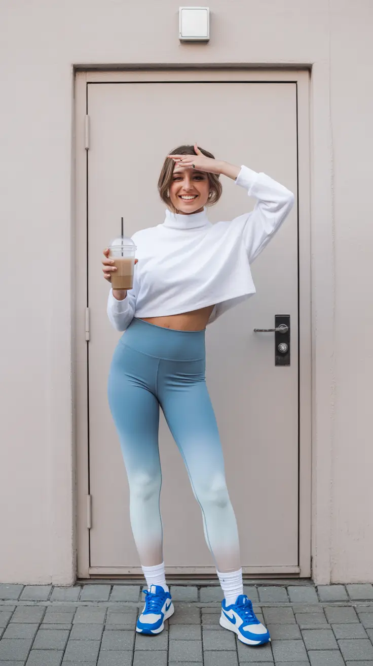 leggings-outfit-spring-2026 Cool Blues and Crisp Whites for Fresh Spring Energy