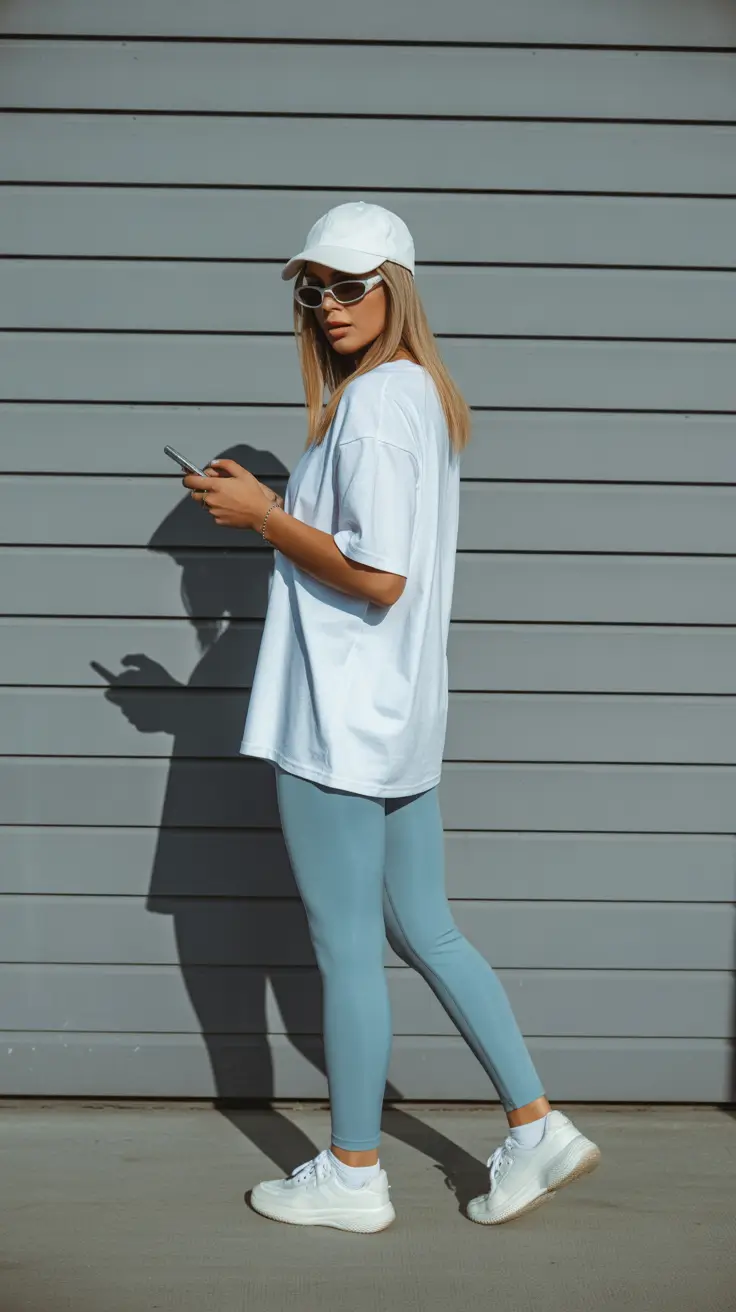 leggings-outfit-spring-2026 Clean Streetwear with Sky-Toned Leggings
