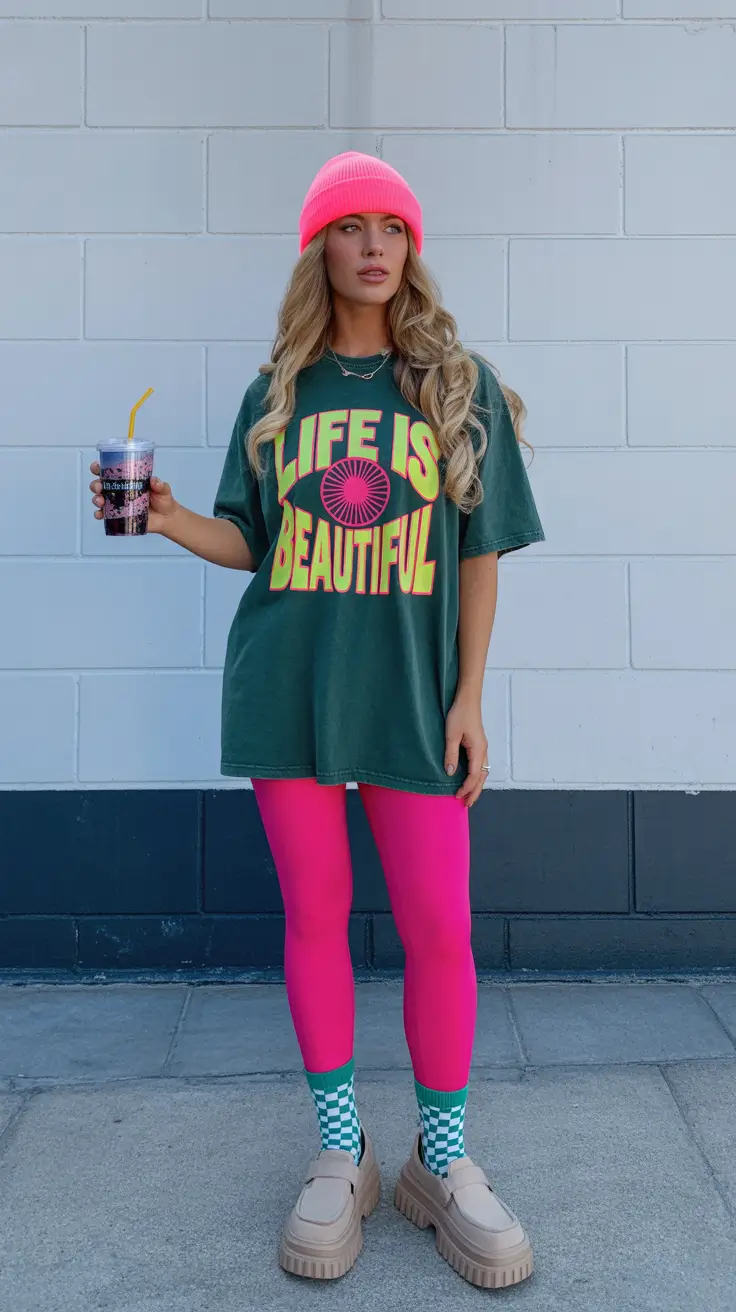 leggings-outfit-spring-2026 Electric Color Play for Bold Spring Days