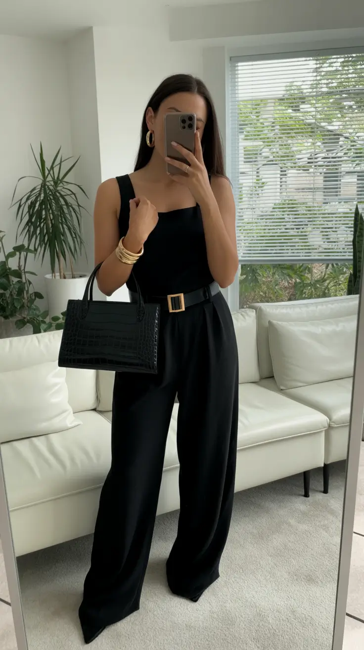 popular spring date night outfit 2026 All-Black Elegance for a Classy Night Out