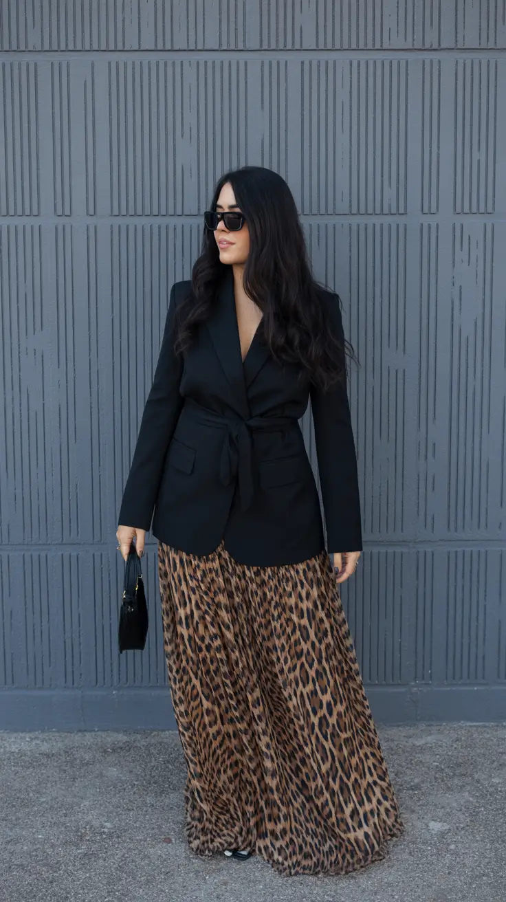 popular spring date night outfit 2026 Statement Prints with Modern Tailoring