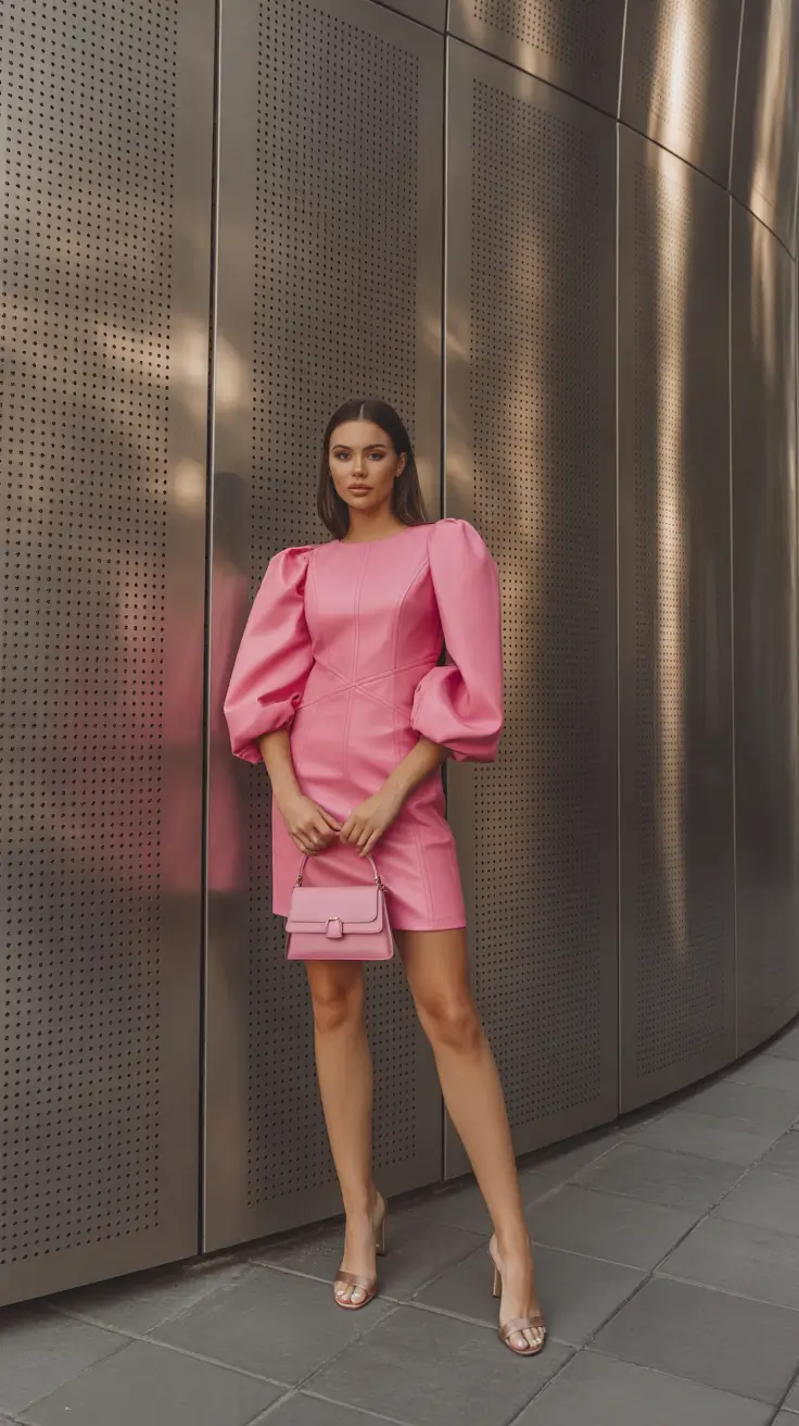 popular spring date night outfit 2026 Bold Pink Drama for a Standout Spring Moment