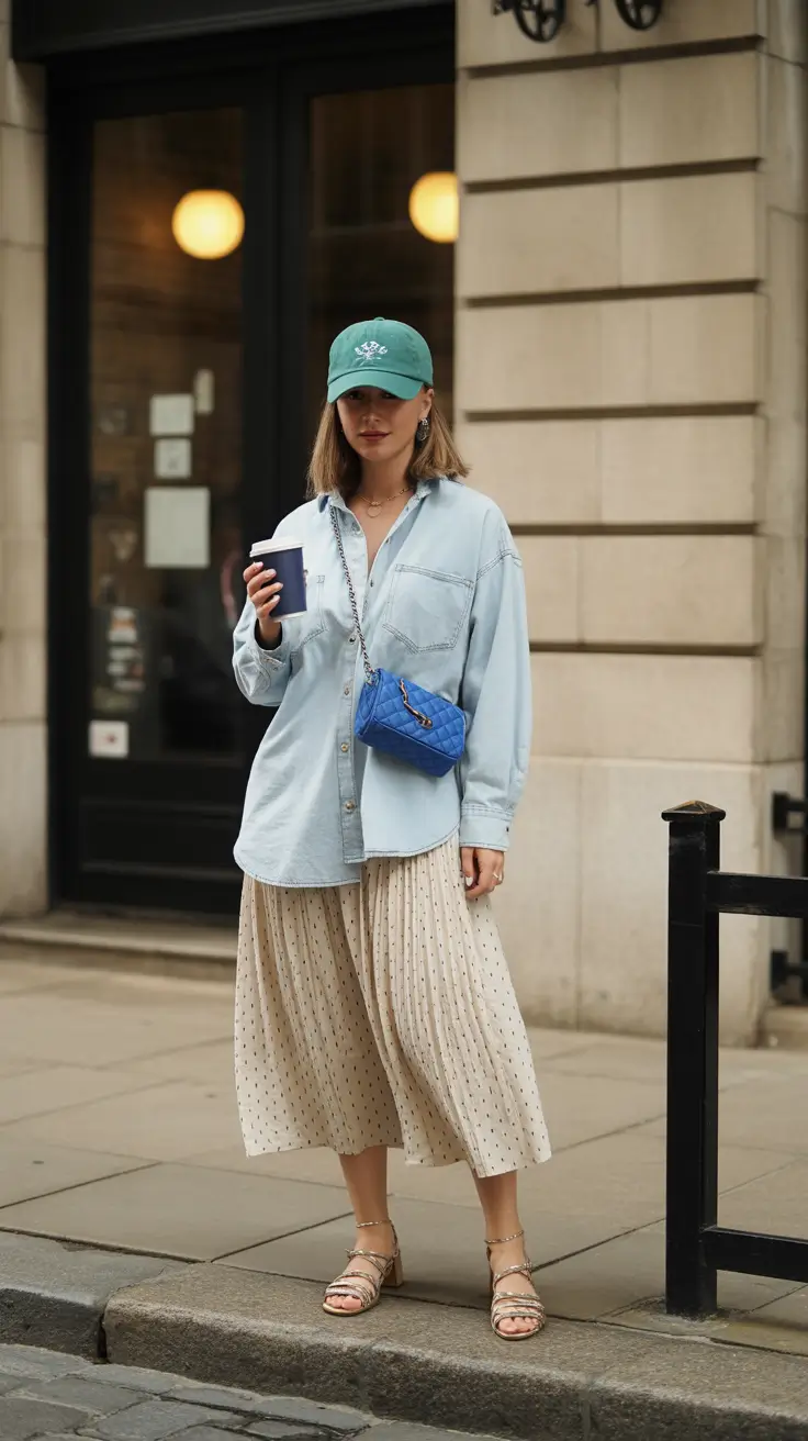 spring jean outfits for women Laid-Back Denim Shirt With Breezy Spring Ease