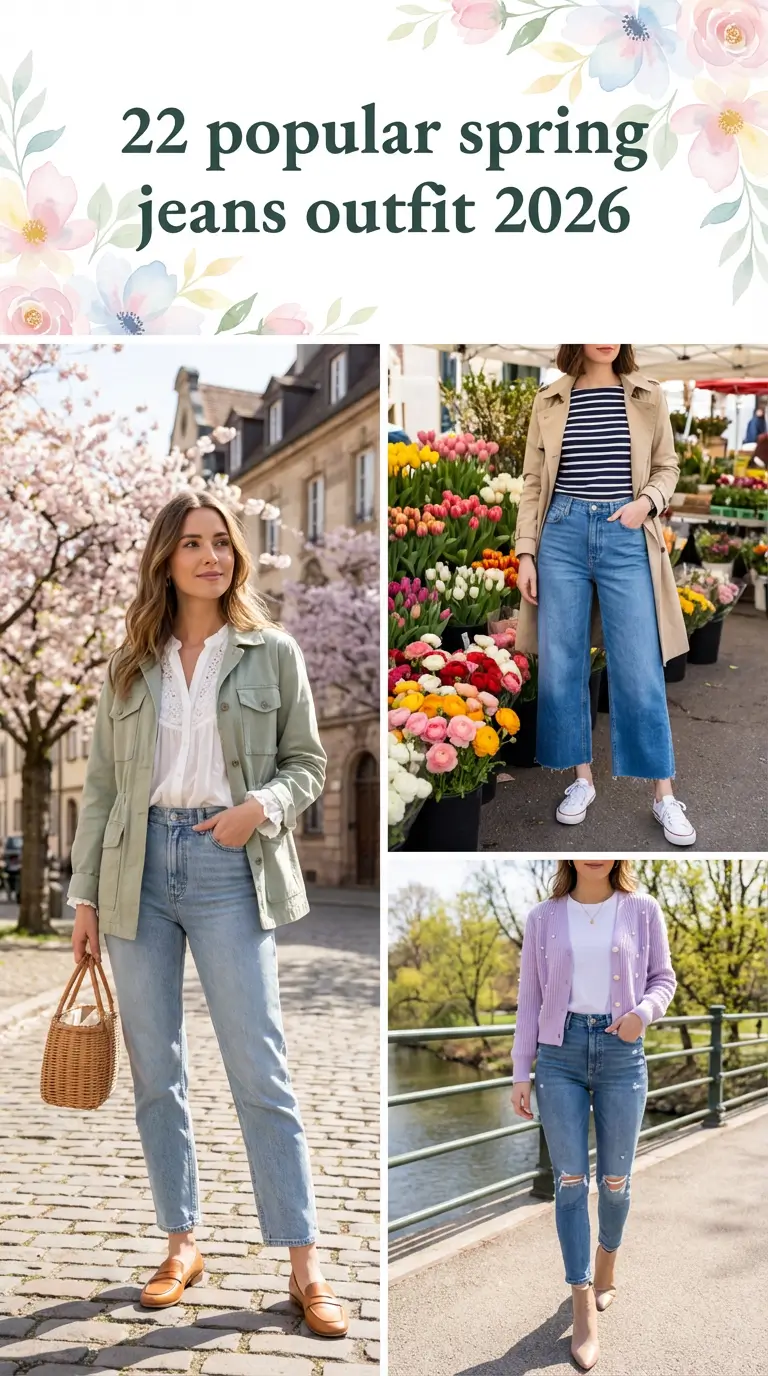 Popular Spring Jeans Outfit 2026: Fresh Casual Styles & Light Aesthetic Inspo
