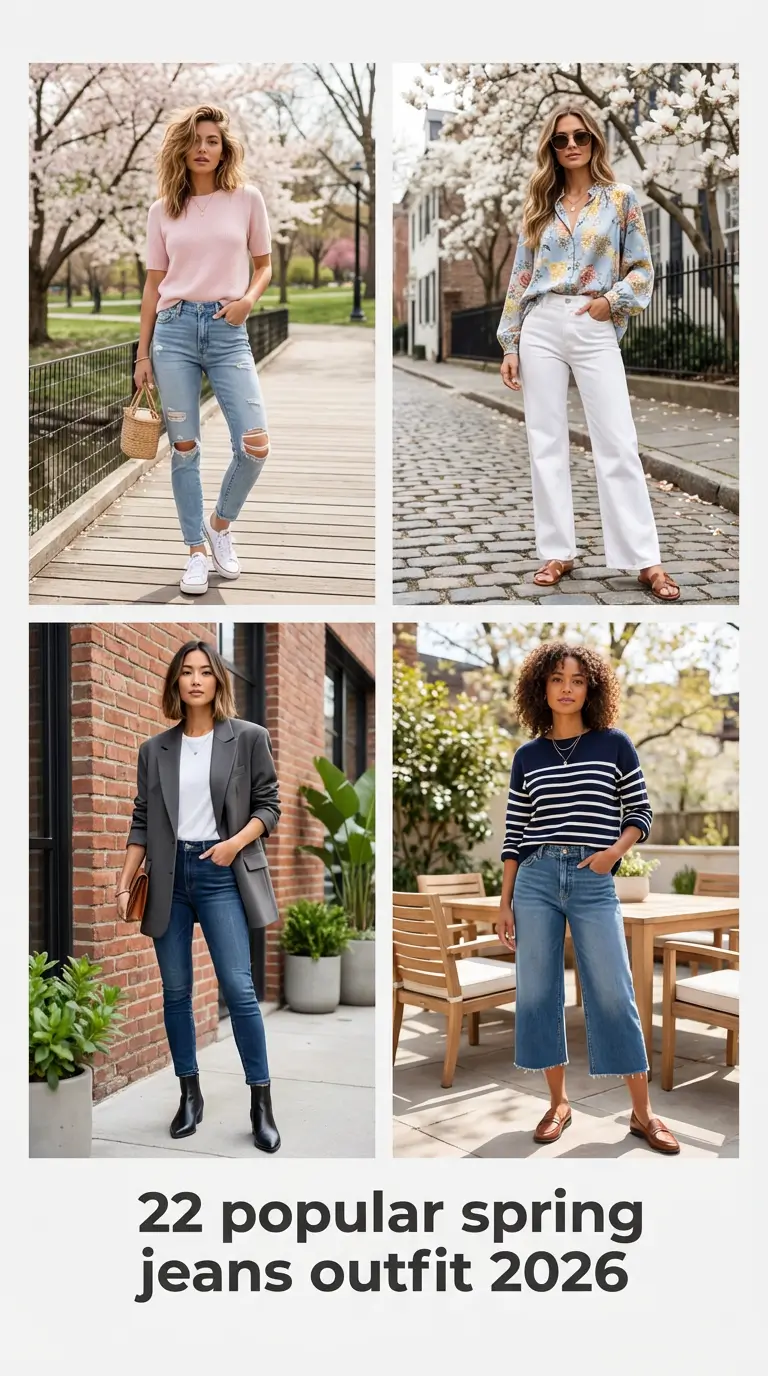 Popular Spring Jeans Outfit 2026: Fresh Casual Styles & Light Aesthetic Inspo