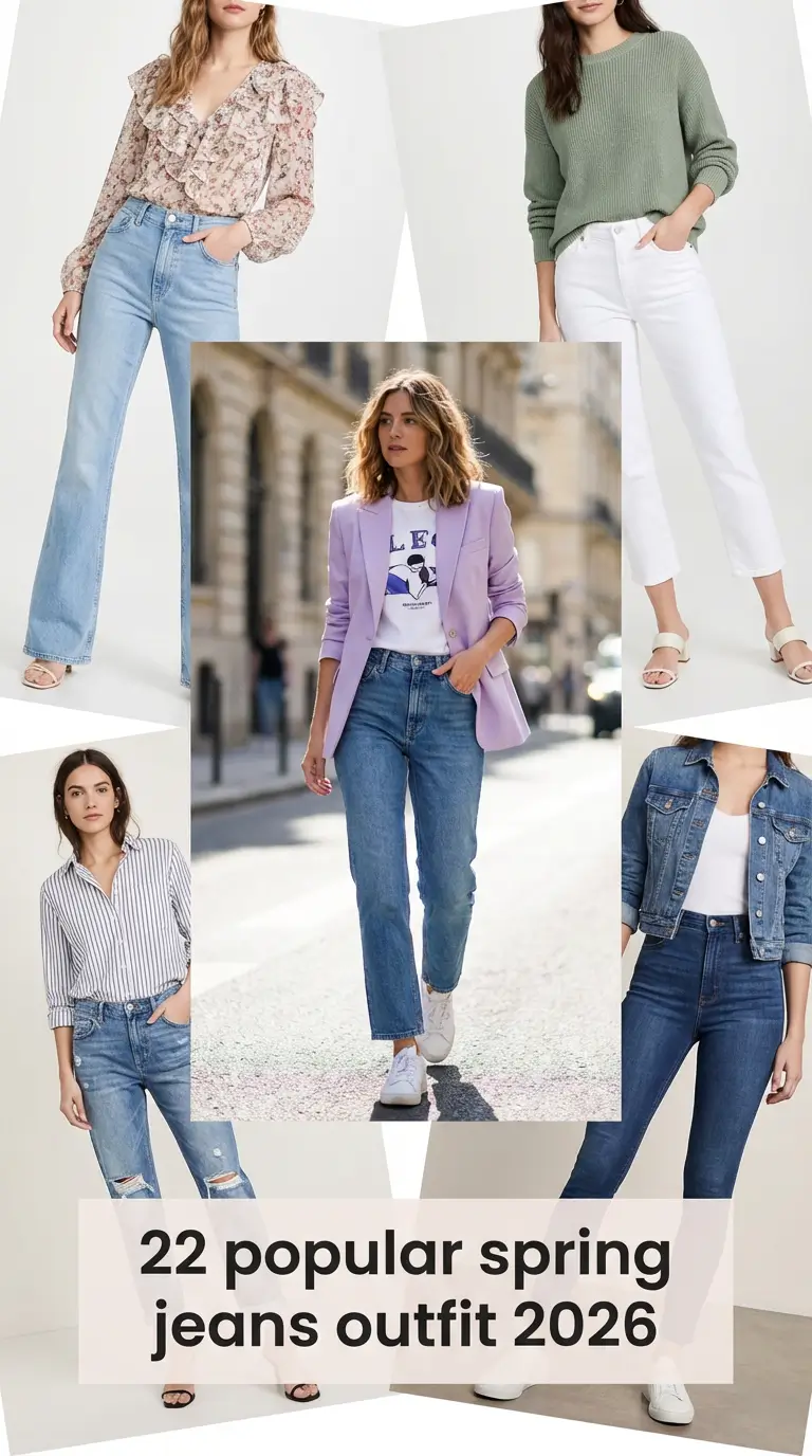 Popular Spring Jeans Outfit 2026: Fresh Casual Styles & Light Aesthetic Inspo