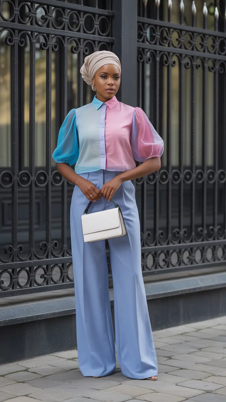 popular spring outfits black women 2026 Pastel Colorblocking With Soft Tailoring