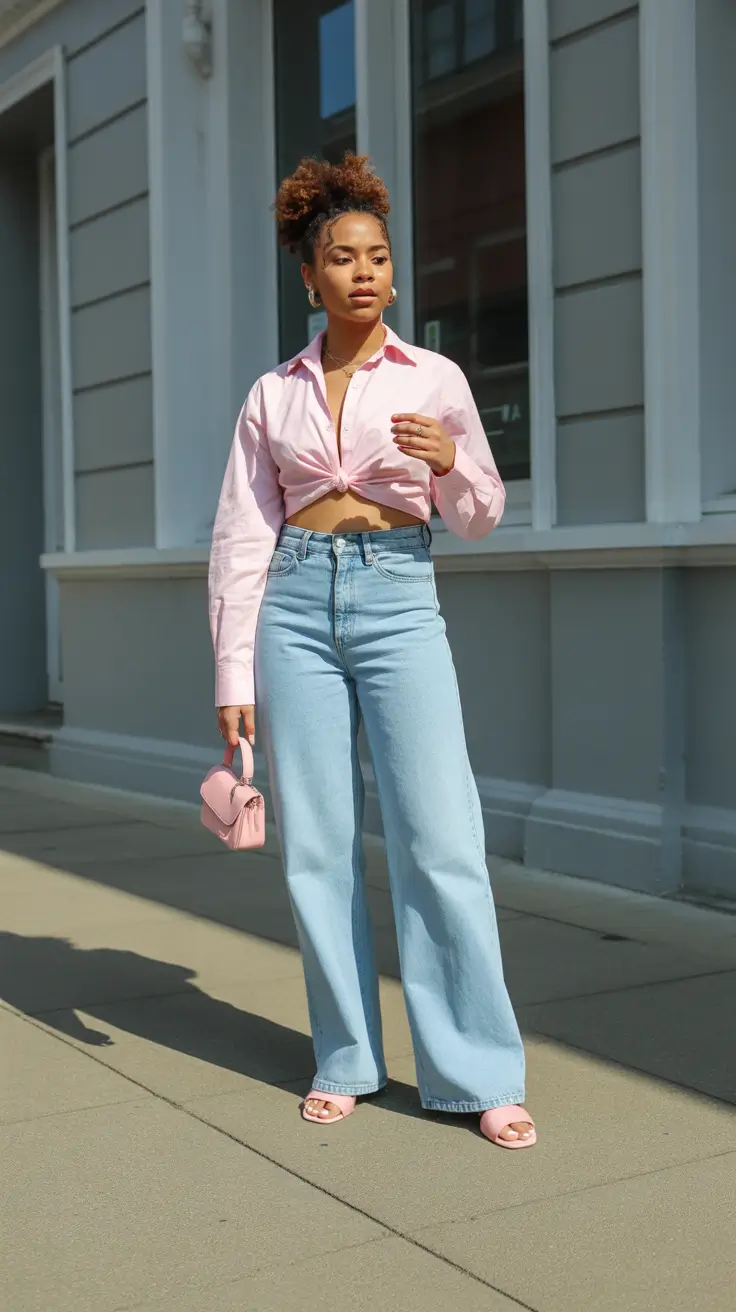 popular spring outfits inspiration 2026-Bubblegum Brights with Relaxed Spring Energy