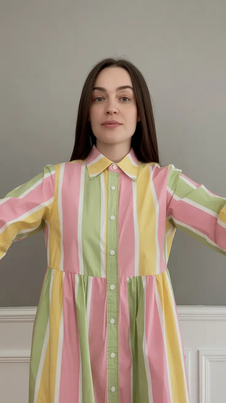 popular spring outfits inspiration 2026-Pastel Stripes for a Fresh, Playful Spring Palette