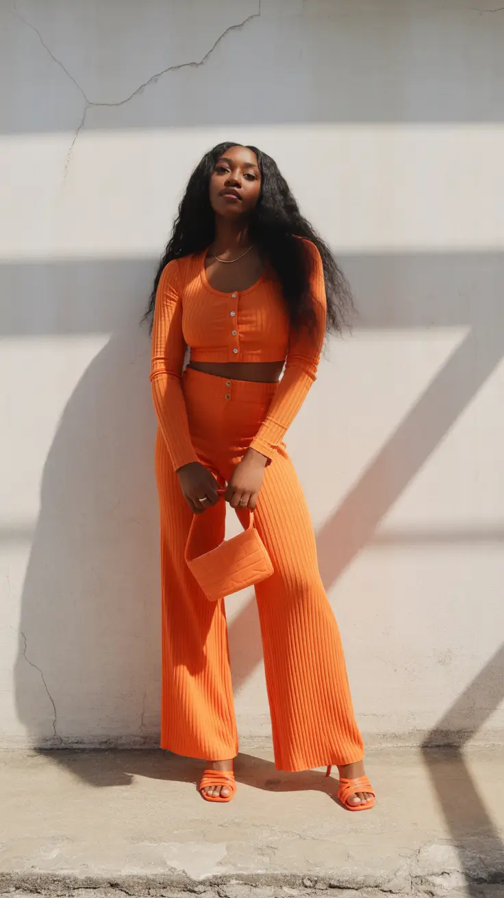 popular spring outfits inspiration 2026-Monochrome Citrus for a Bold Spring Statement