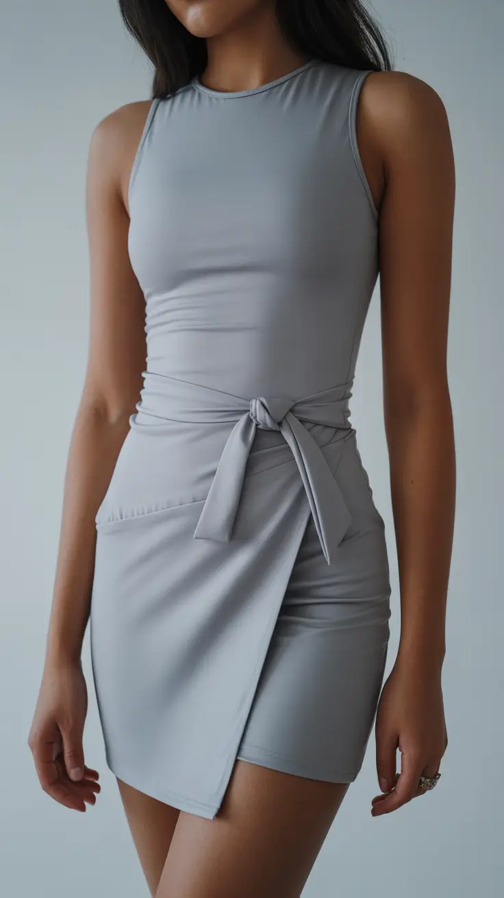 popular spring sport outfits for women 2026 - Soft Slate Wrap Skort-Dress