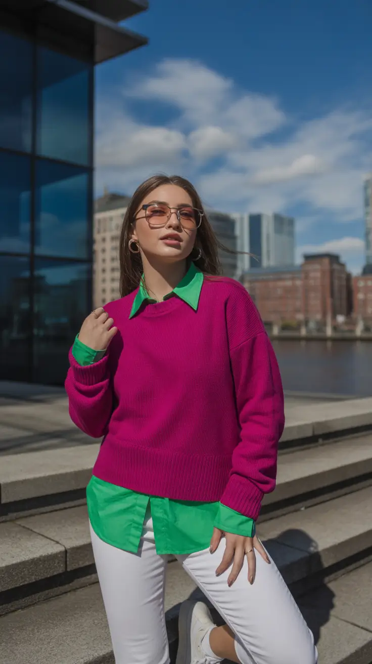 spring transition outfits 2026 Bright Layering for Crisp, Sunlit Days