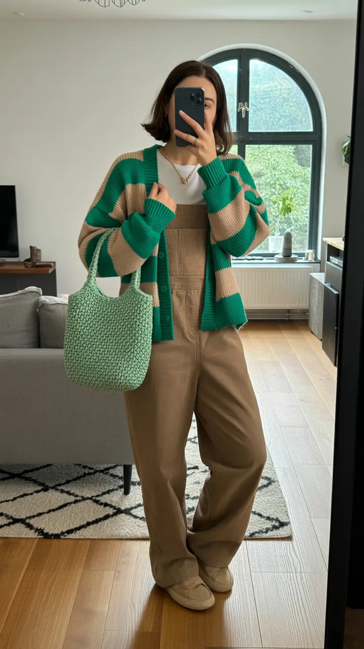 spring transition outfits 2026 Chic Overalls with Soft Neutrals