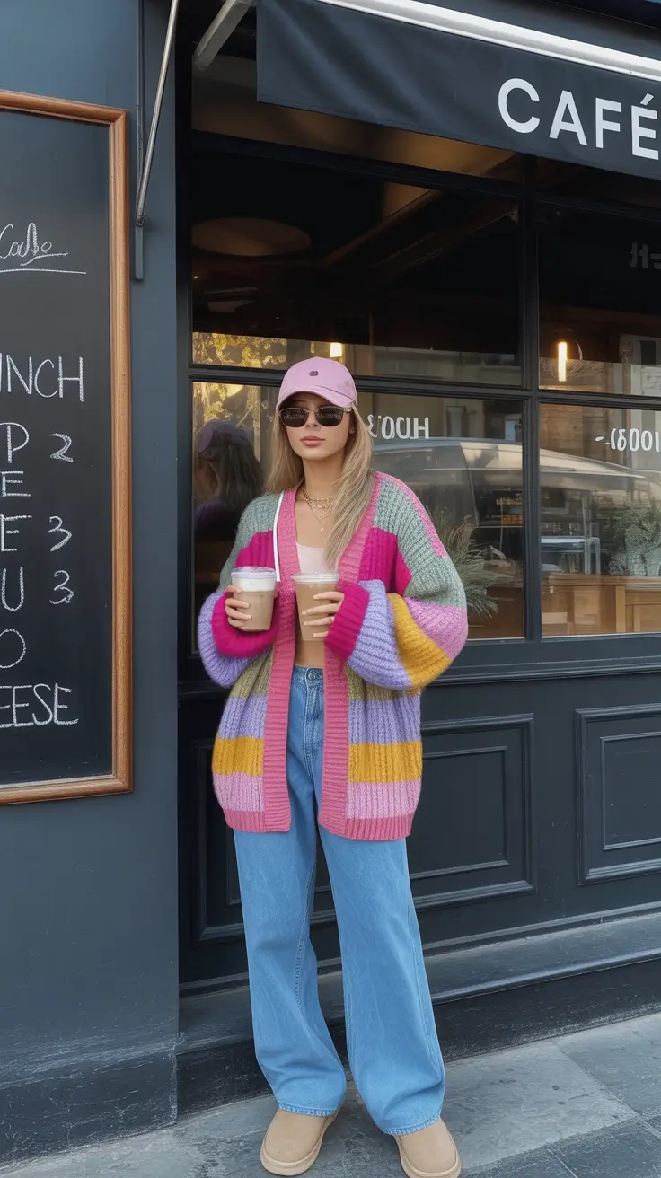 spring transition outfits 2026 Cozy Color Play for Soft Spring Mornings