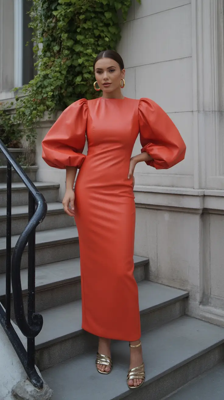 spring wedding guest outfit 2026 Bold Sleeves for a Classy Spring Entrance