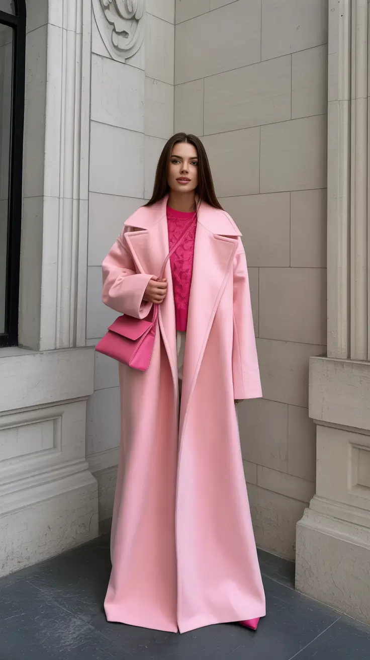 winter to spring outfits 2026 Soft Pink Layers for the Gentle Shift