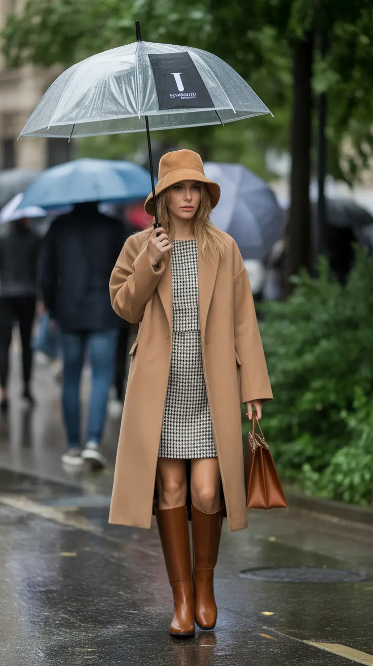 rainy spring outfits 2026 - Elegant Neutrals with Elevated Texture