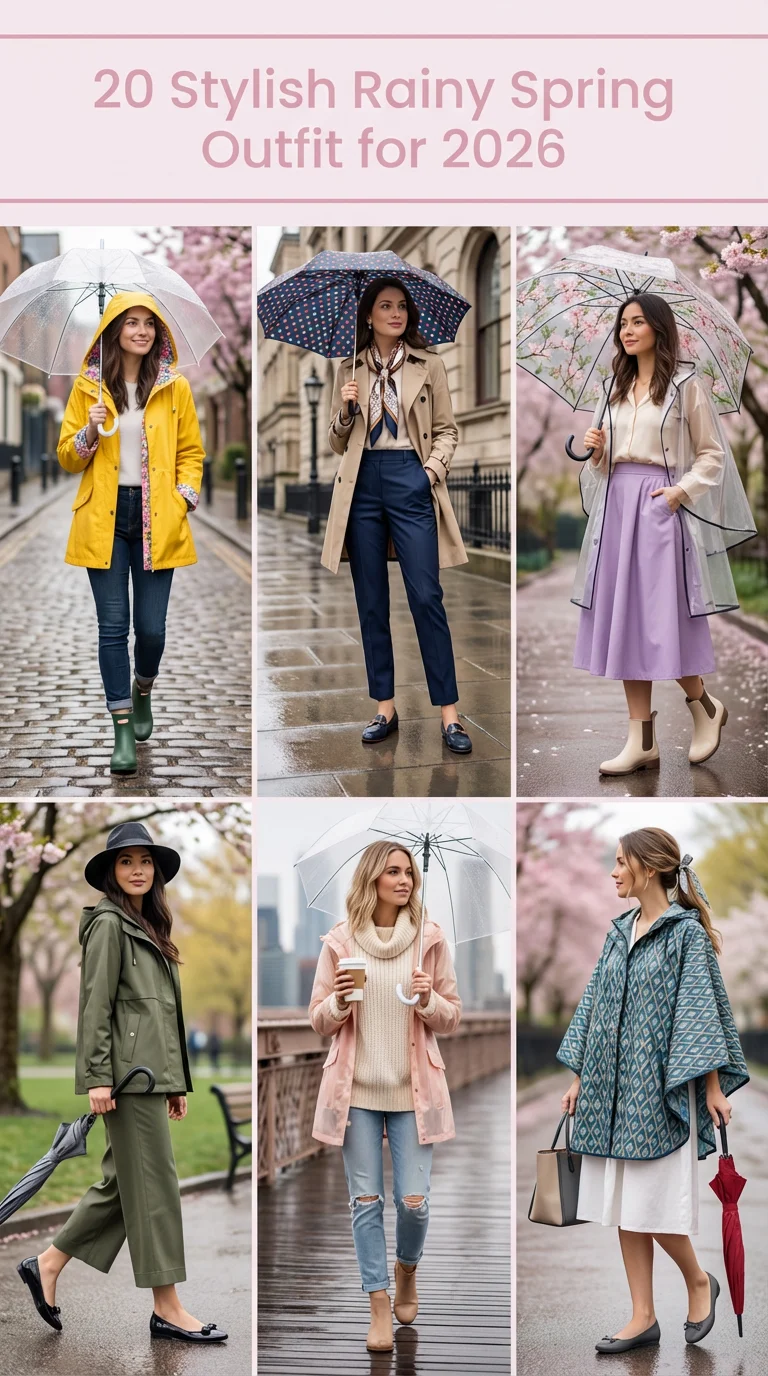 Stylish Rainy Spring Outfit for 2026: Fresh Chic Ideas for Cozy & Aesthetic Rainy Days